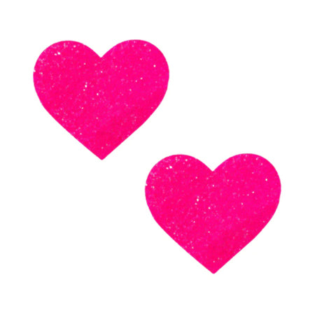 Watermelly Pink Blacklight Glitter Heart Pasties - Tophatter Daily Deals