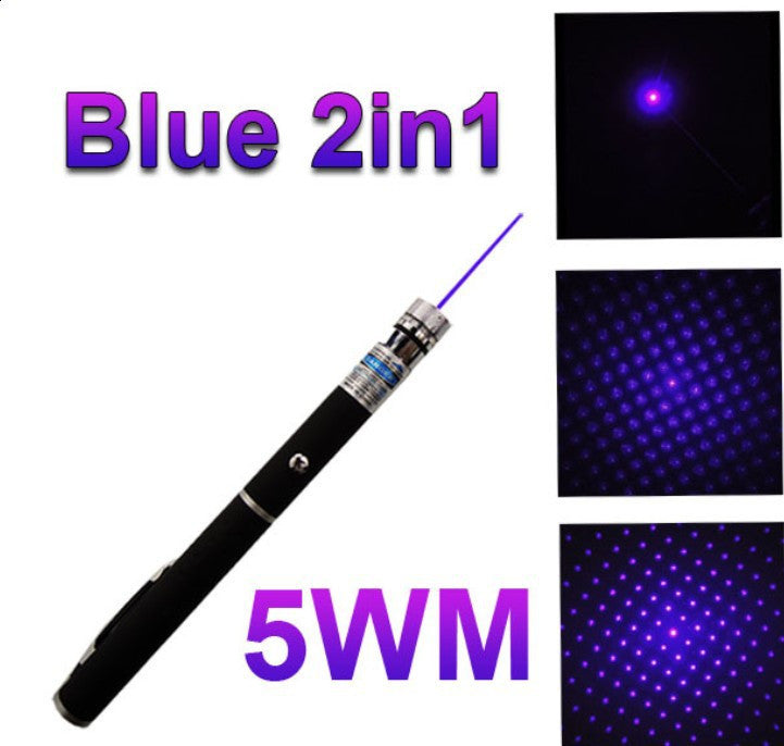 Blue Violet Purple Laser Pointer Pen with Star Cap 5mW 405nw 2in1 Laser - Tophatter Daily Deals