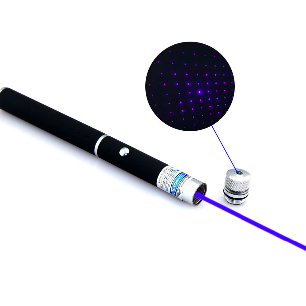 Blue Violet Purple Laser Pointer Pen with Star Cap 5mW 405nw 2in1 Laser - Tophatter Daily Deals