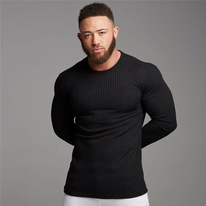 Soft Classic Men's Sweater - Fitted Ribbed Cashmere - Tophatter Daily Deals