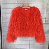 New Autumn Winter Warm Women Faux Fur Coat Loose Black White Pink Plush Coat Female Fur Jacket - Tophatter Daily Deals