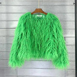 New Autumn Winter Warm Women Faux Fur Coat Loose Black White Pink Plush Coat Female Fur Jacket - Tophatter Daily Deals