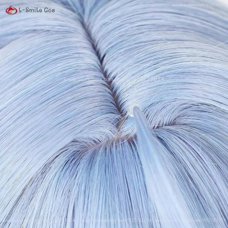 New Ganyu Cosplay Wig Ganyu 90cm Long Blue Gradient Wigs With Bangs Trimmed Heat Resistant Synthetic Hair Cute Wigs + Wig Cap - Tophatter Daily Deals