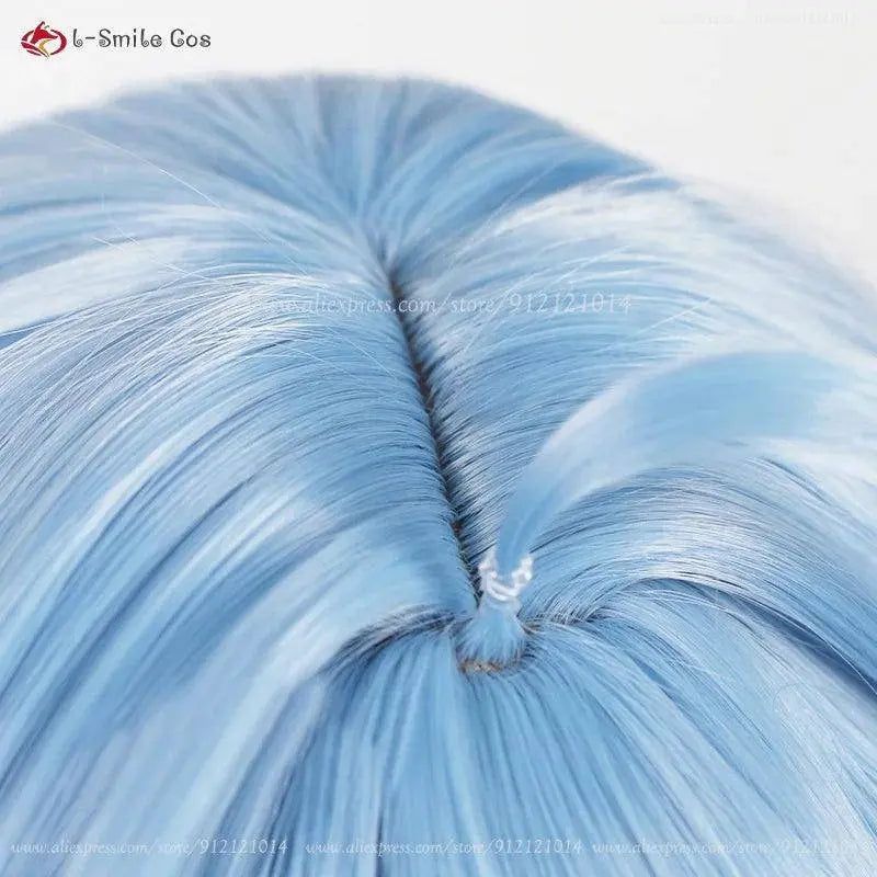 New Ganyu Cosplay Wig Ganyu 90cm Long Blue Gradient Wigs With Bangs Trimmed Heat Resistant Synthetic Hair Cute Wigs + Wig Cap - Tophatter Daily Deals