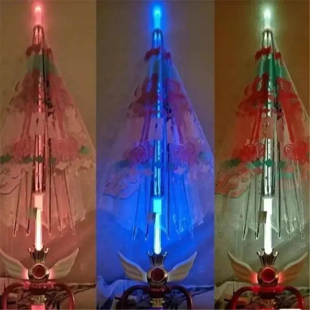 New Sailor Magic Moon Stick Umbrella Transparent Sailormoon Paraguas for Women Girls Luminous Umbrellas Rain Gear Kids Gifts - Tophatter Daily Deals