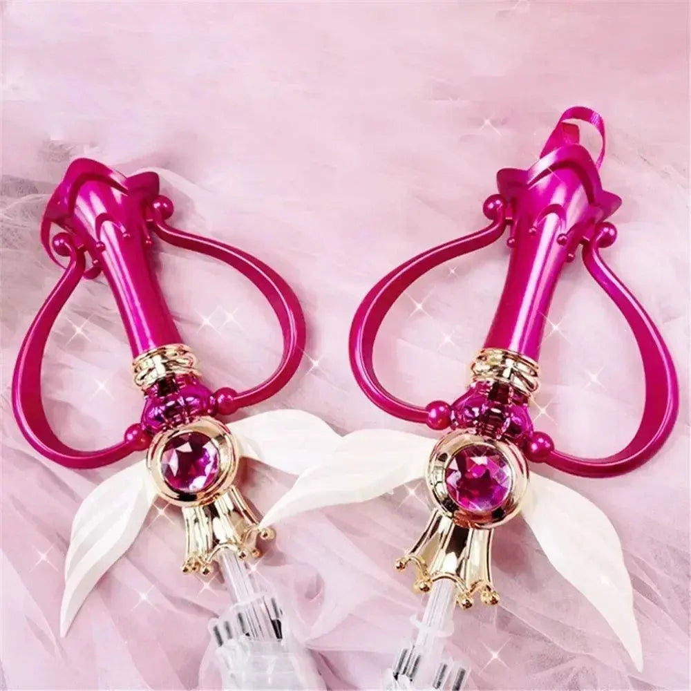 New Sailor Magic Moon Stick Umbrella Transparent Sailormoon Paraguas for Women Girls Luminous Umbrellas Rain Gear Kids Gifts - Tophatter Daily Deals
