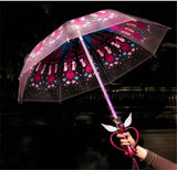 New Sailor Magic Moon Stick Umbrella Transparent Sailormoon Paraguas for Women Girls Luminous Umbrellas Rain Gear Kids Gifts - Tophatter Daily Deals