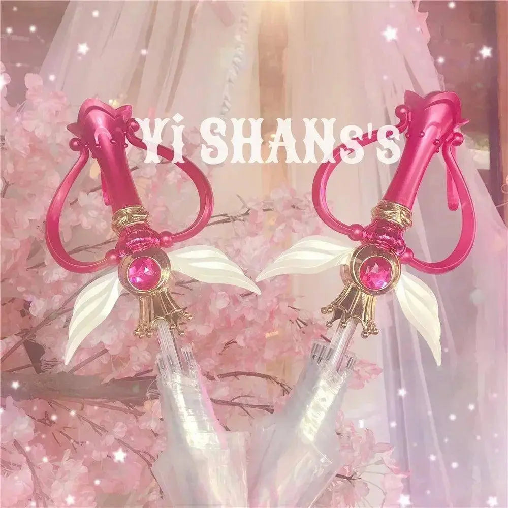 New Sailor Magic Moon Stick Umbrella Transparent Sailormoon Paraguas for Women Girls Luminous Umbrellas Rain Gear Kids Gifts - Tophatter Daily Deals