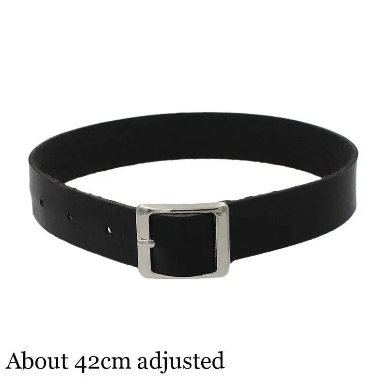 New Sexy Harajuku PU Leather Chain Heart Pendant Necklaces Women Men Punk Neck Gothic Black Pink Choker Necklace Cool Collar Square - Tophatter Daily Deals