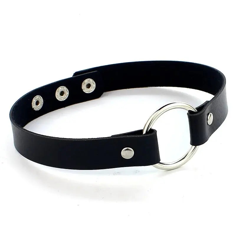 New Sexy Harajuku PU Leather Chain Heart Pendant Necklaces Women Men Punk Neck Gothic Black Pink Choker Necklace Cool Collar - Tophatter Daily Deals