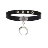 New Sexy Harajuku PU Leather Chain Heart Pendant Necklaces Women Men Punk Neck Gothic Black Pink Choker Necklace Cool Collar - Tophatter Daily Deals
