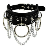 New Sexy Harajuku PU Leather Chain Heart Pendant Necklaces Women Men Punk Neck Gothic Black Pink Choker Necklace Cool Collar - Tophatter Daily Deals