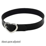 New Sexy Harajuku PU Leather Chain Heart Pendant Necklaces Women Men Punk Neck Gothic Black Pink Choker Necklace Cool Collar Belt Heart - Tophatter Daily Deals
