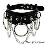 New Sexy Harajuku PU Leather Chain Heart Pendant Necklaces Women Men Punk Neck Gothic Black Pink Choker Necklace Cool Collar Chain Ring - Tophatter Daily Deals