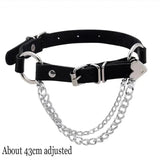 New Sexy Harajuku PU Leather Chain Heart Pendant Necklaces Women Men Punk Neck Gothic Black Pink Choker Necklace Cool Collar Heart Chain - Tophatter Daily Deals