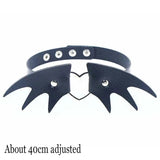 New Sexy Harajuku PU Leather Chain Heart Pendant Necklaces Women Men Punk Neck Gothic Black Pink Choker Necklace Cool Collar Heart Wing - Tophatter Daily Deals