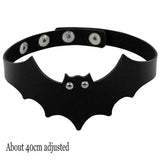 New Sexy Harajuku PU Leather Chain Heart Pendant Necklaces Women Men Punk Neck Gothic Black Pink Choker Necklace Cool Collar Bat - Tophatter Daily Deals