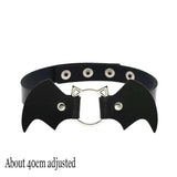 New Sexy Harajuku PU Leather Chain Heart Pendant Necklaces Women Men Punk Neck Gothic Black Pink Choker Necklace Cool Collar Cat Bat - Tophatter Daily Deals