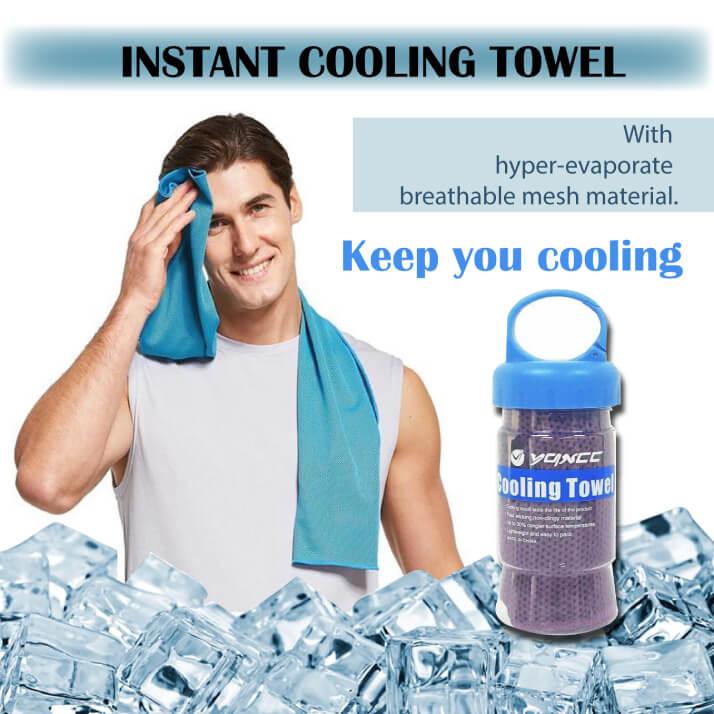Cooling Towel for Neck - Microfibre Ice Towel, Soft Breathable Chilly Towel for Yoga, Golf, Gym, Camping, Running, Workout &amp; More Sports - Tophatter Daily Deals