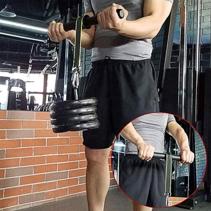 Forearm Wrist Roller - Wrist Roller Arm Strength Trainer Forearm Blaster Hand for Home Fitness Exercise & Fitness - Tophatter Daily Deals