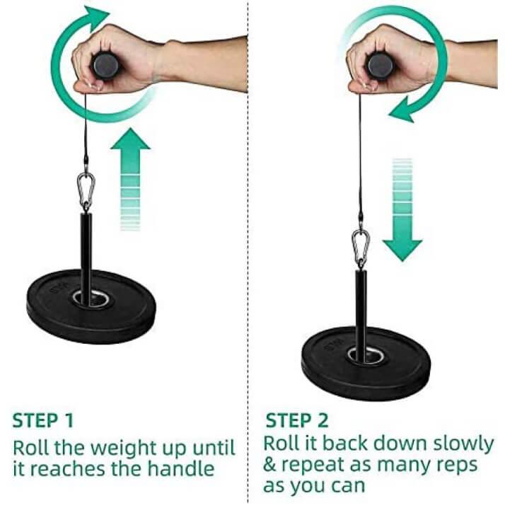 Forearm Wrist Roller - Wrist Roller Arm Strength Trainer Forearm Blaster Hand for Home Fitness Exercise & Fitness - Tophatter Daily Deals