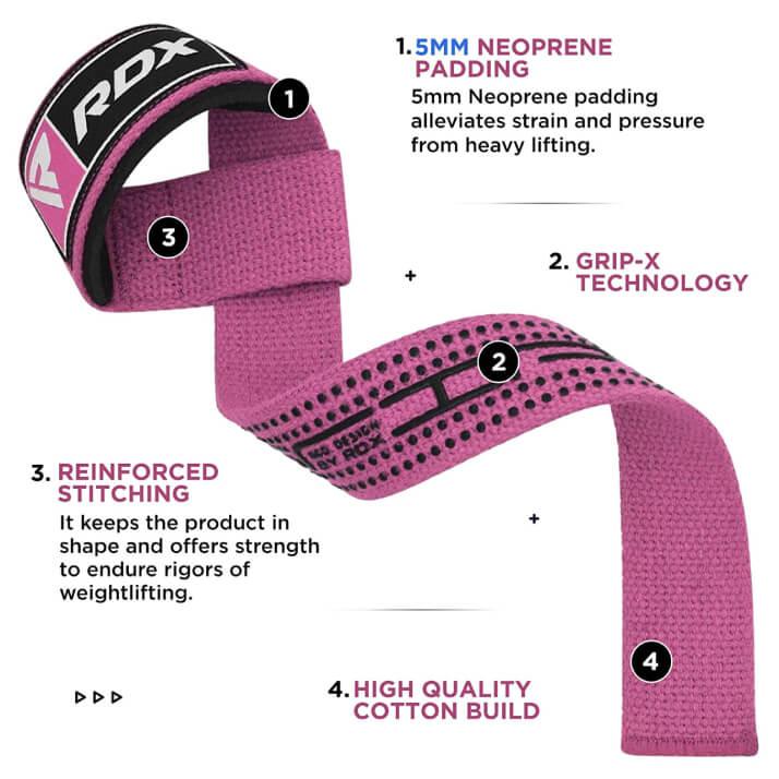 Weight Lifting Straps – Weight Lifting Straps by RDX, Gym Wrist Support, Weight Training, Lifting Strap Exercise & Fitness - Tophatter Daily Deals