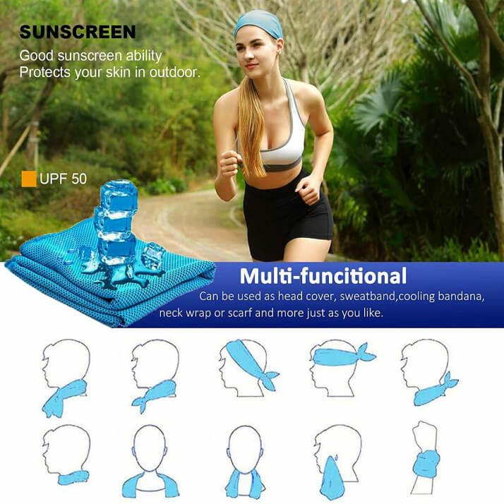 Cooling Towel for Neck - Microfibre Ice Towel, Soft Breathable Chilly Towel for Yoga, Golf, Gym, Camping, Running, Workout &amp; More Sports - Tophatter Daily Deals
