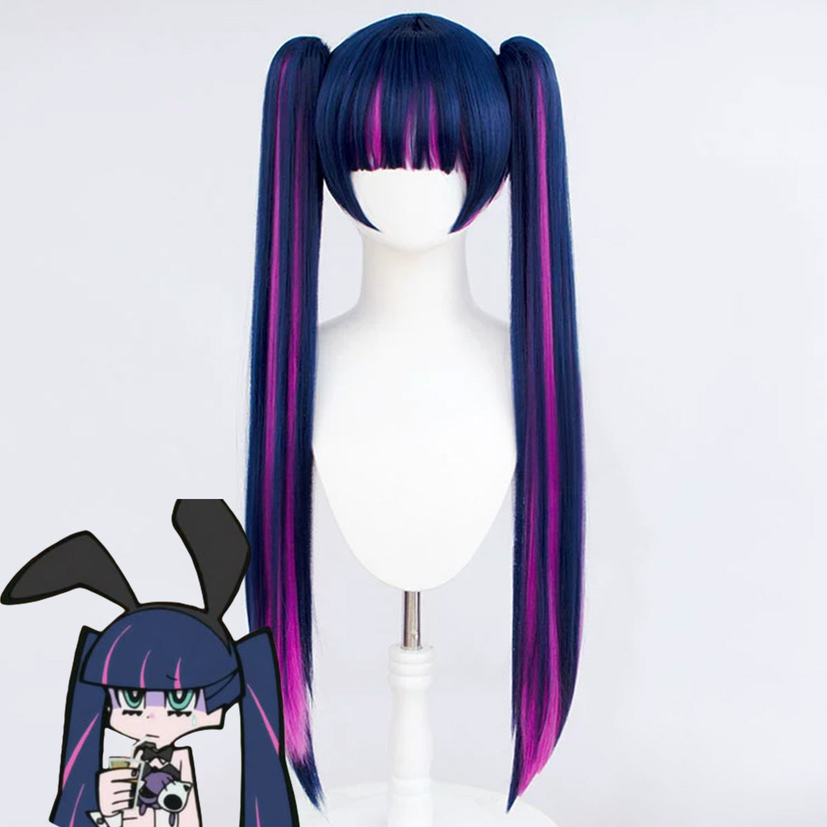 New Panty And Stocking with Garterbelt Anarchy Stocking Blue Purple Cosplay Wig Wig - Tophatter Daily Deals