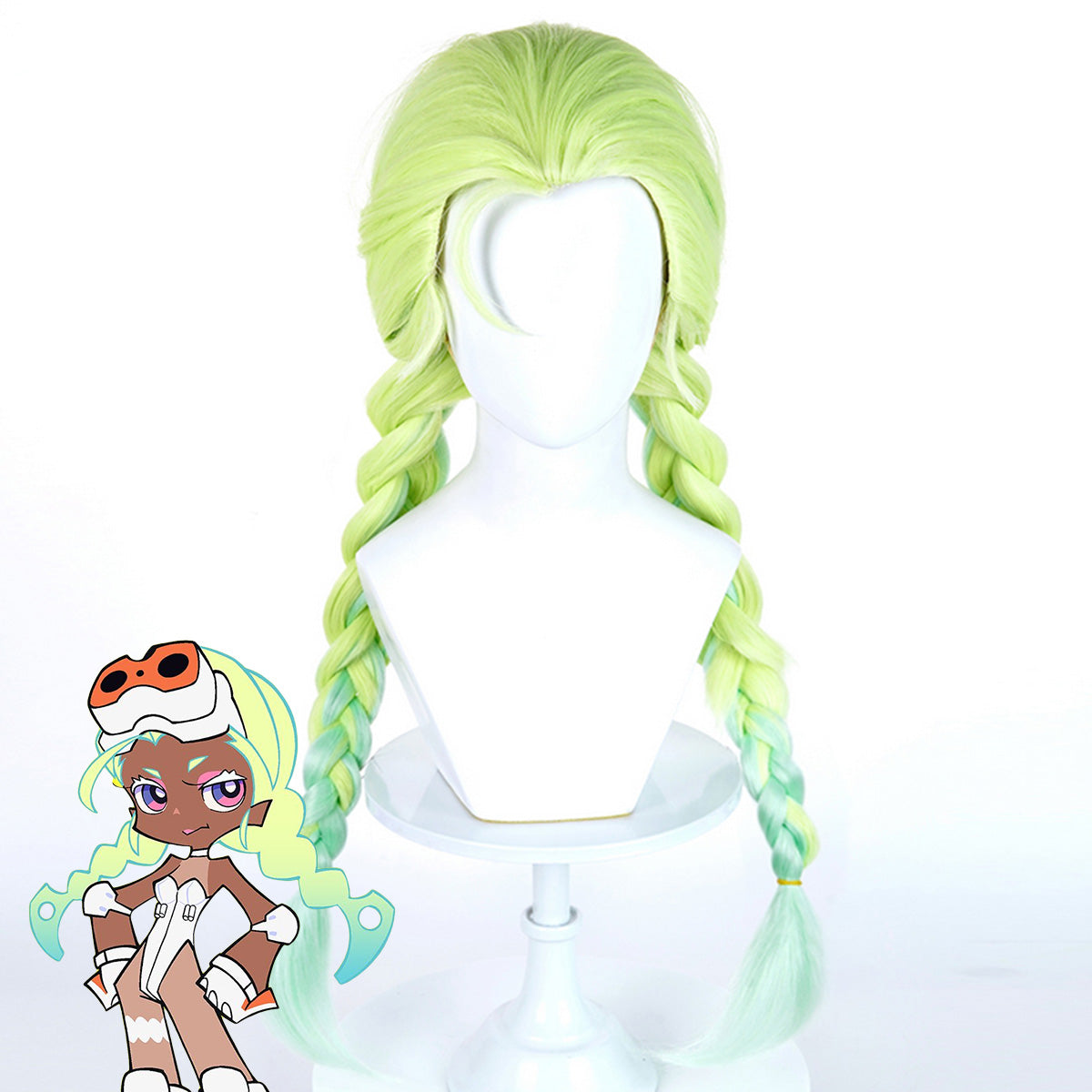 New Panty And Stocking with Garterbelt Gunsmith Bitch Green Cosplay Wig Wig - Tophatter Daily Deals