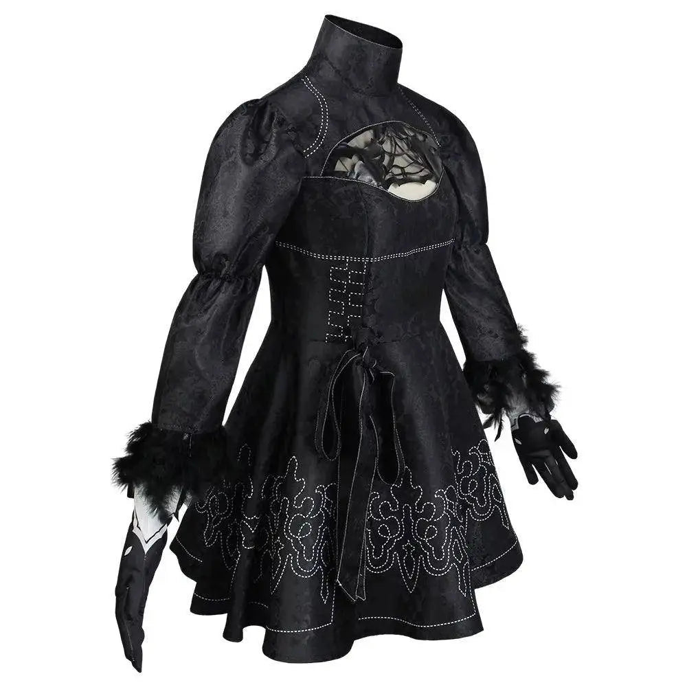 Nier Automata Cosplay Costume Yorha 2B sexy Outfit Game Figures Suit Women Role Play Costumes Girls Halloween Party Fancy Dress - Tophatter Daily Deals
