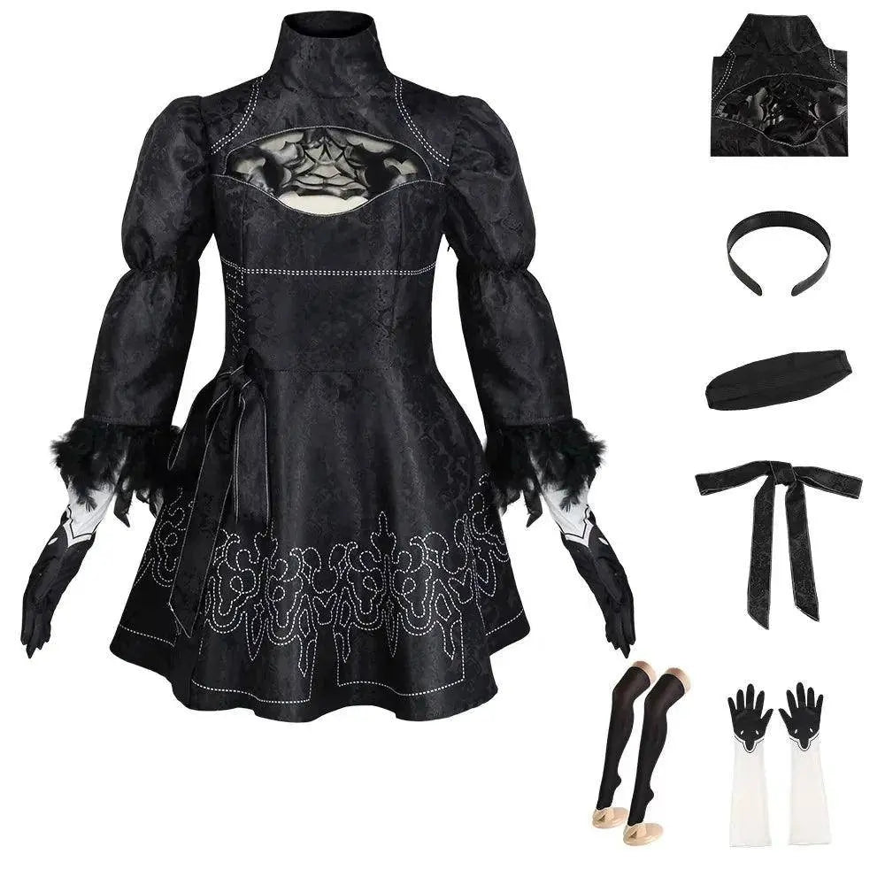 Nier Automata Cosplay Costume Yorha 2B sexy Outfit Game Figures Suit Women Role Play Costumes Girls Halloween Party Fancy Dress - Tophatter Daily Deals