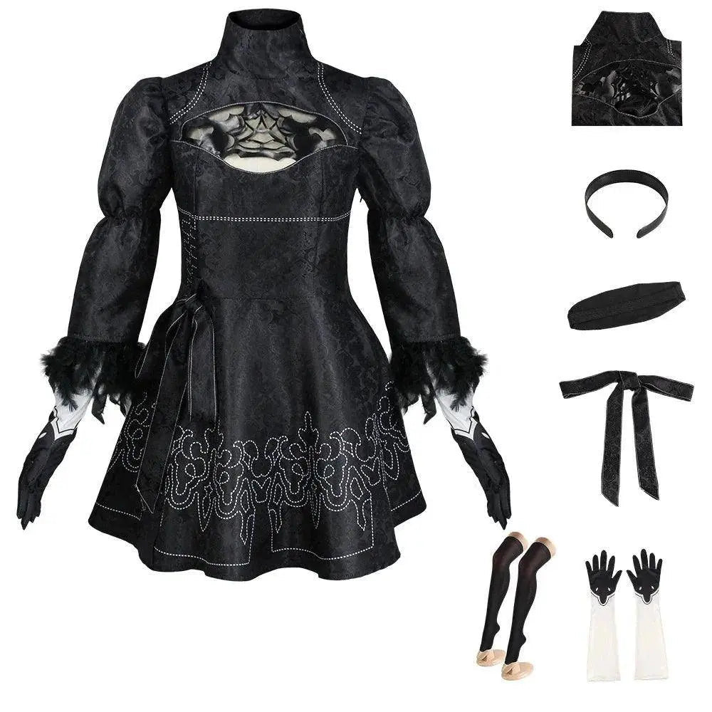 Nier Automata Cosplay Costume Yorha 2B sexy Outfit Game Figures Suit Women Role Play Costumes Girls Halloween Party Fancy Dress - Tophatter Daily Deals