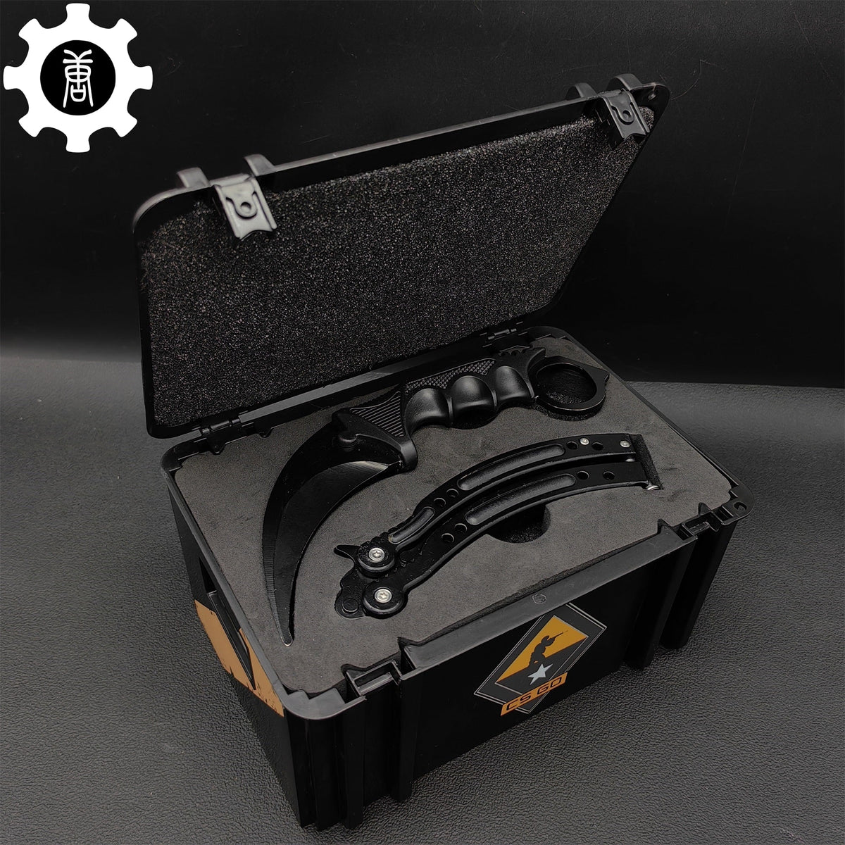 Night Skin Karambit & Balisong Black Weapon Case Blunt Blade Props - Tophatter Daily Deals