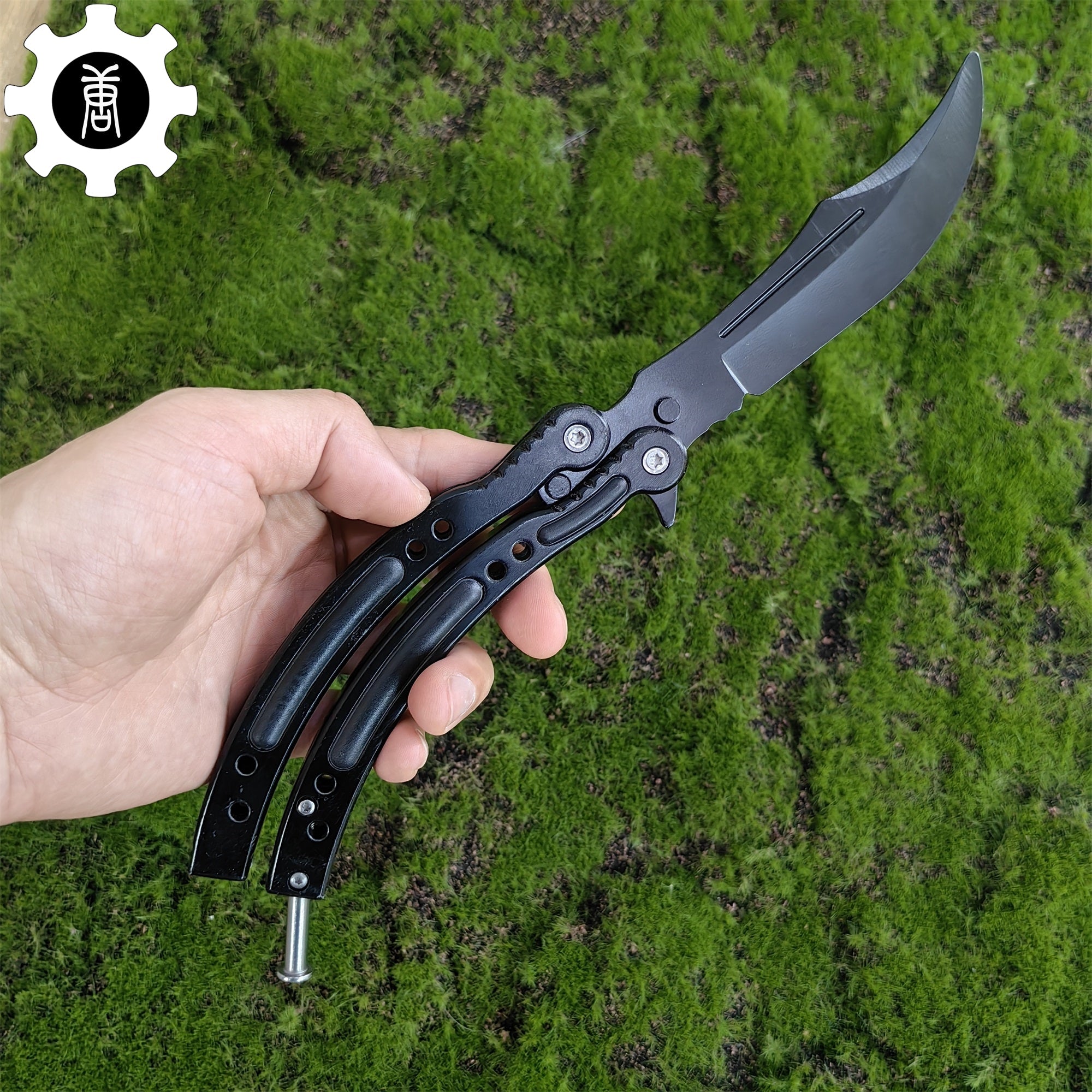 Night Skin Karambit & Balisong Black Weapon Case Blunt Blade Props - Tophatter Daily Deals