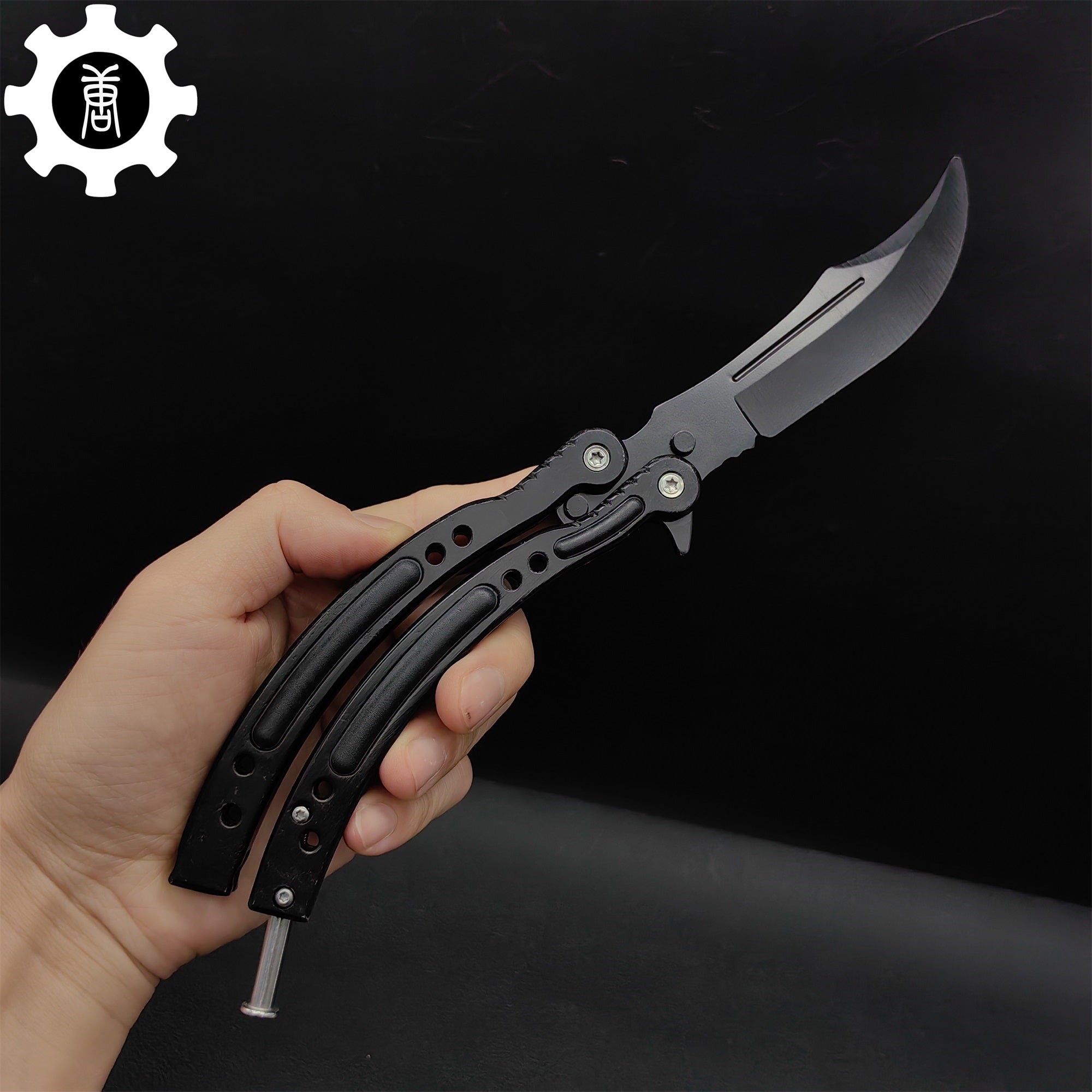 Night Skin Karambit & Balisong Black Weapon Case Blunt Blade Props - Tophatter Daily Deals