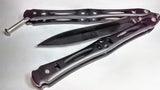 Night Stalker Dagger Butterfly Knife Black Balisong Knife-Balisong - Tophatter Daily Deals