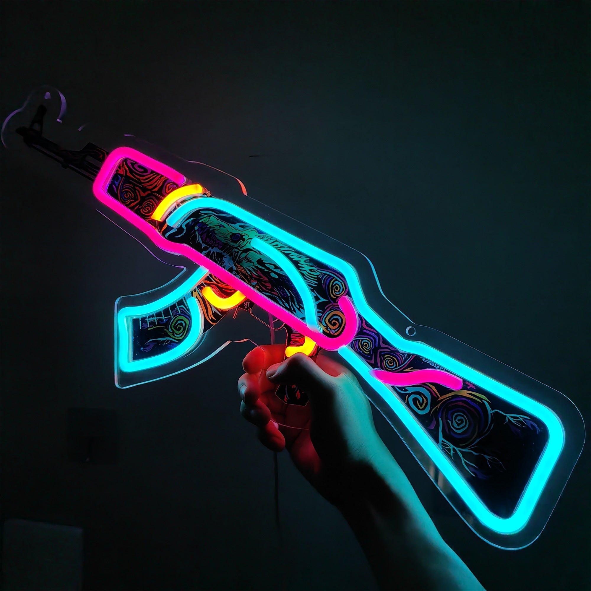 AK47 Nightwish 3D Colorful Night Neno Sign Wall Decor - Tophatter Daily Deals