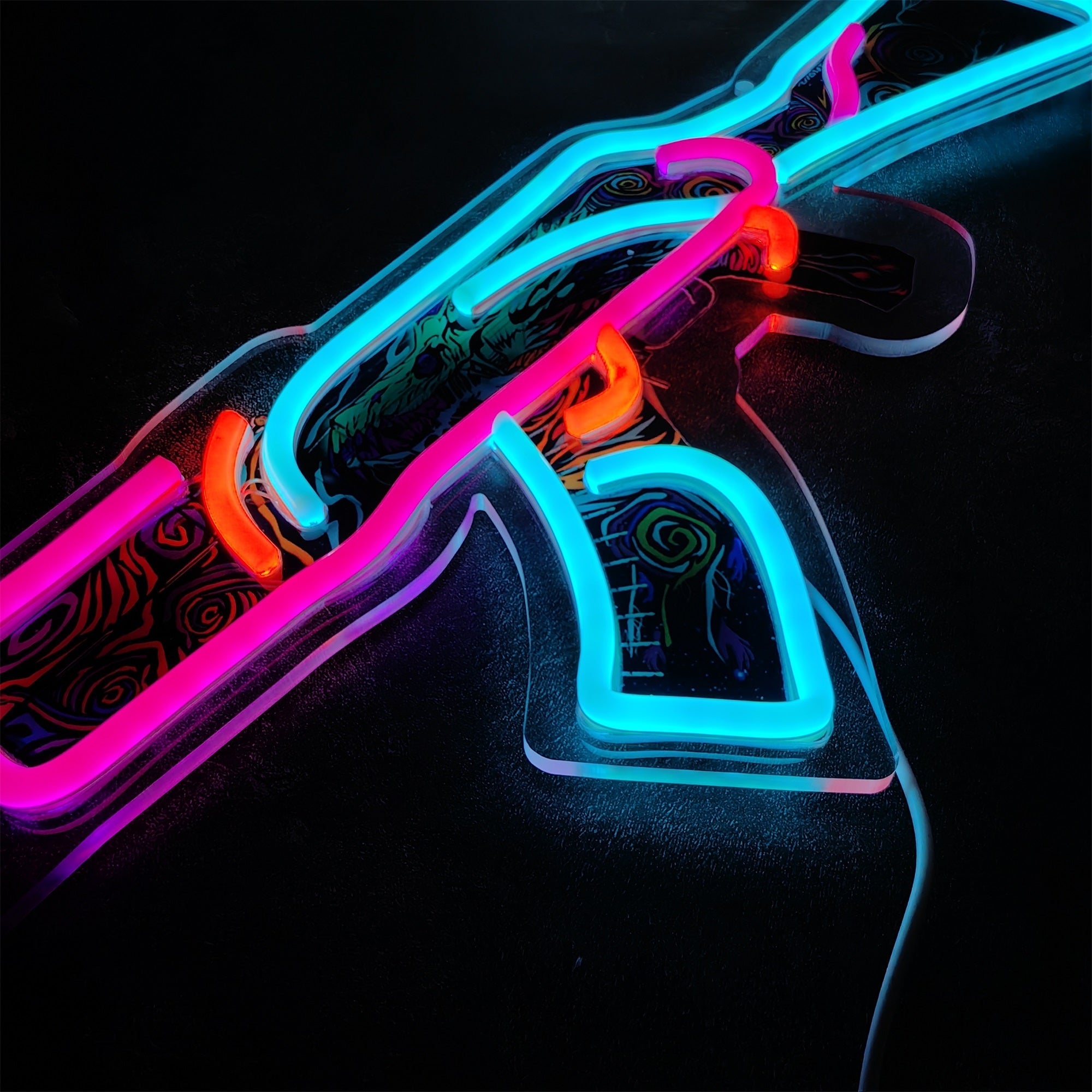 AK47 Nightwish 3D Colorful Night Neno Sign Wall Decor - Tophatter Daily Deals