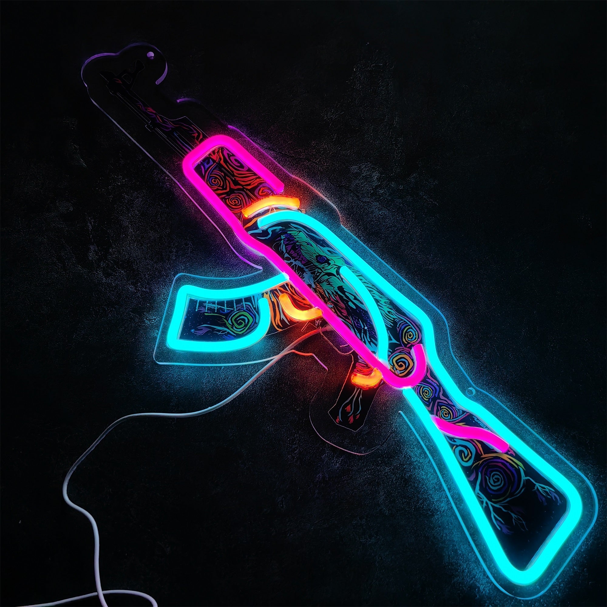 AK47 Nightwish 3D Colorful Night Neno Sign Wall Decor - Tophatter Daily Deals