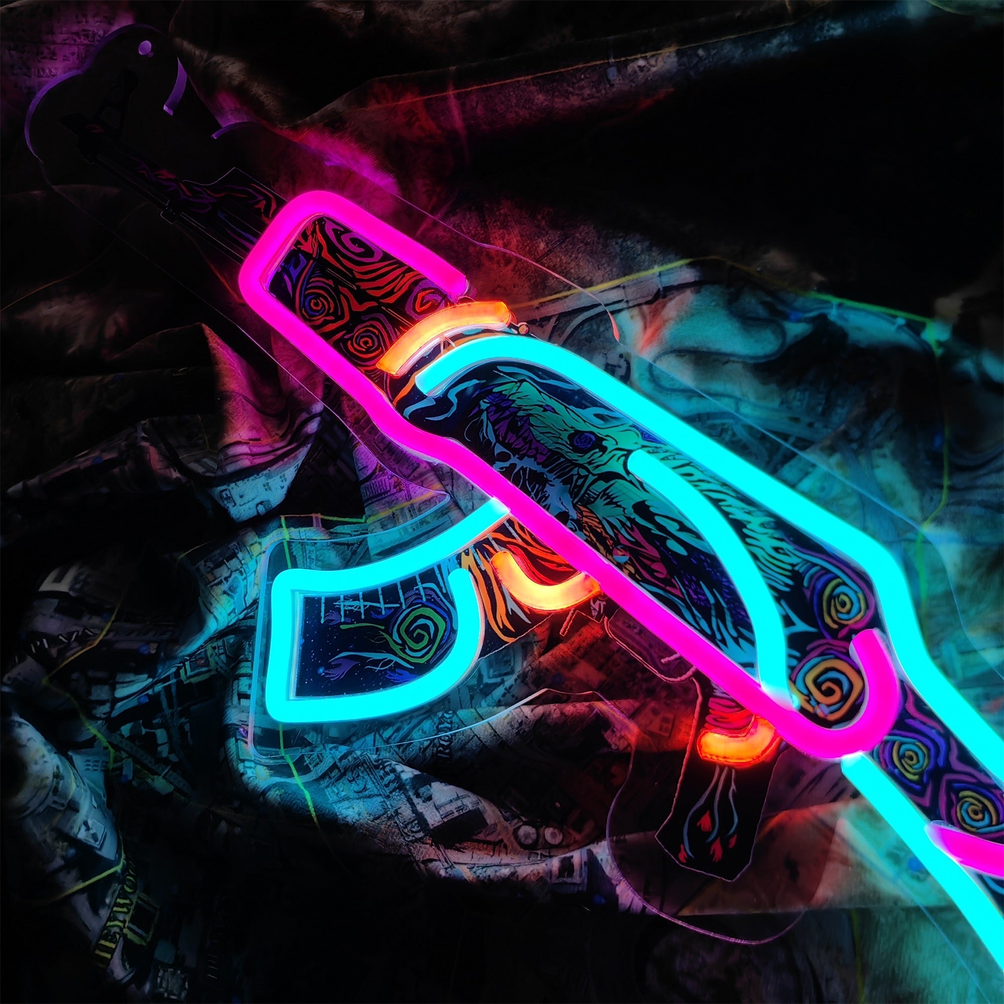 AK47 Nightwish 3D Colorful Night Neno Sign Wall Decor - Tophatter Daily Deals