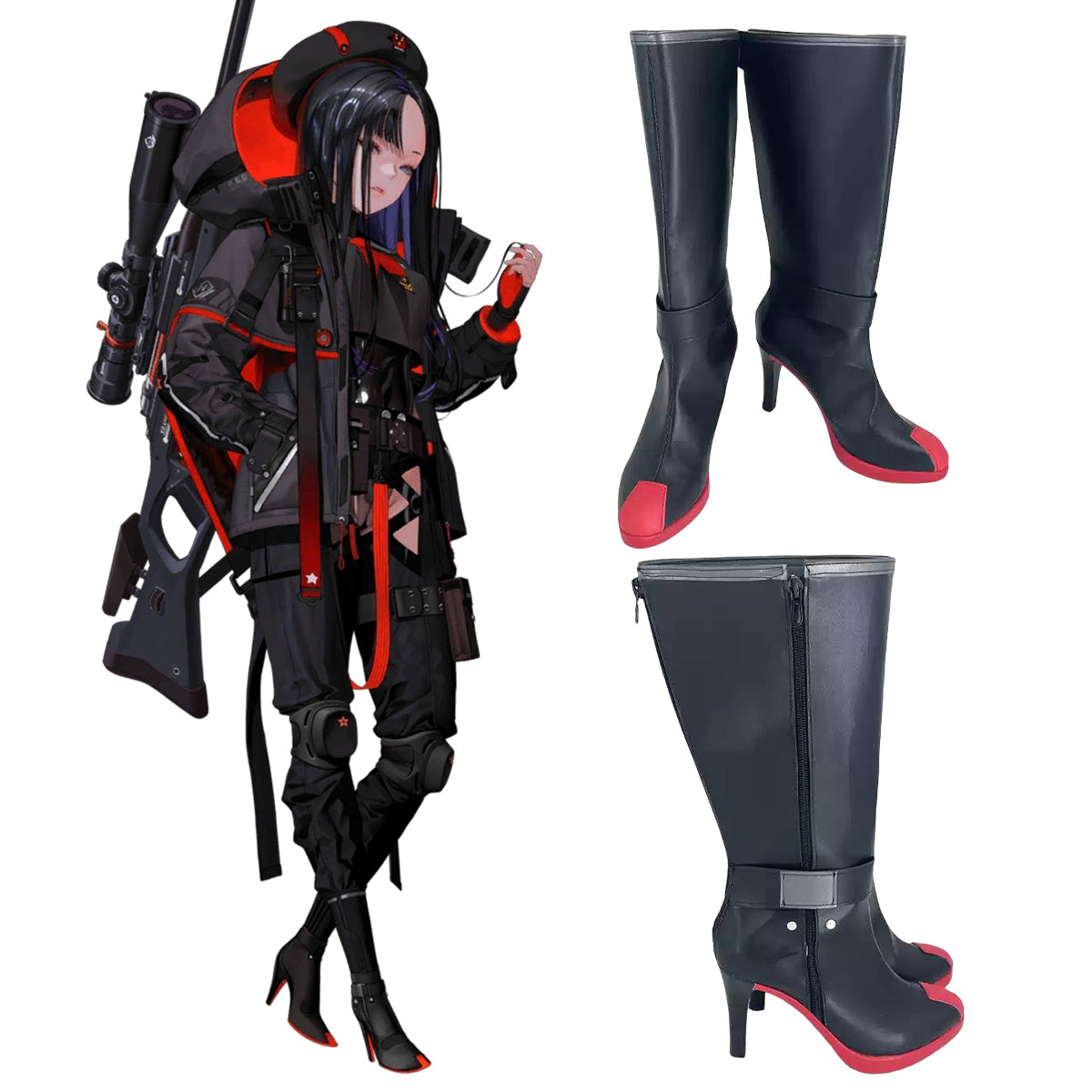 Nikke the Goddess of Victory Eunhwa Black Cosplay Shoes Shoes/Boots - Tophatter Daily Deals