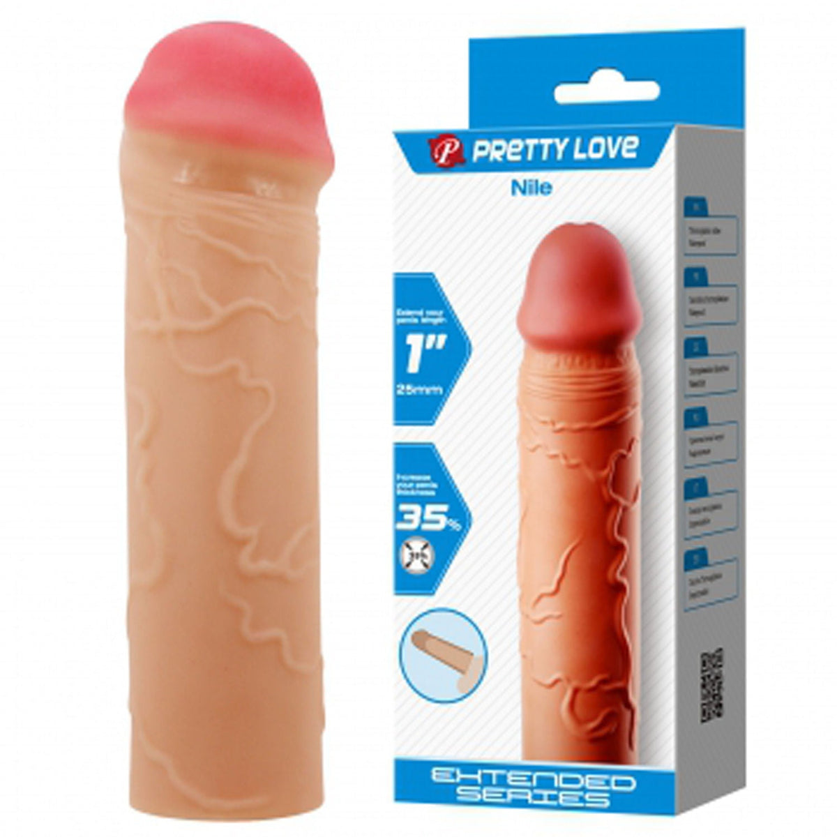 Nile 6.5 Inch Penis Sleeve – Extra Length Erection Extender > Sex Toys For Men > Penis Sleeves - Tophatter Daily Deals