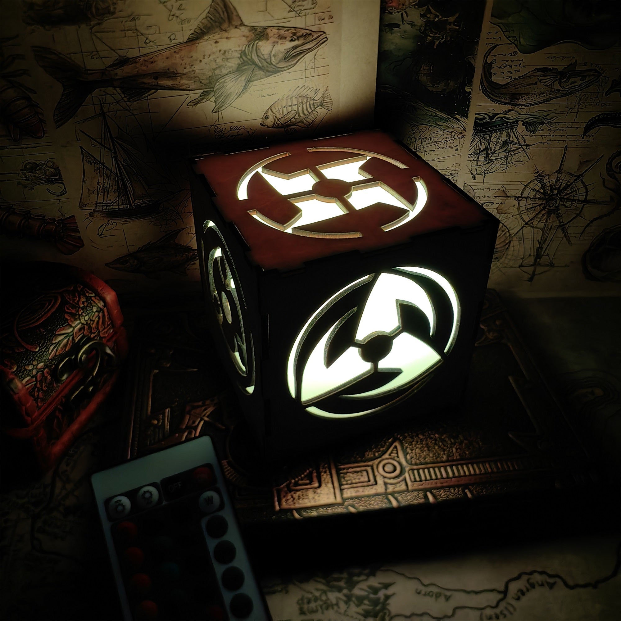 Ninja Eye Inspired Wooden Lantern Desk Decor - Tophatter Daily Deals