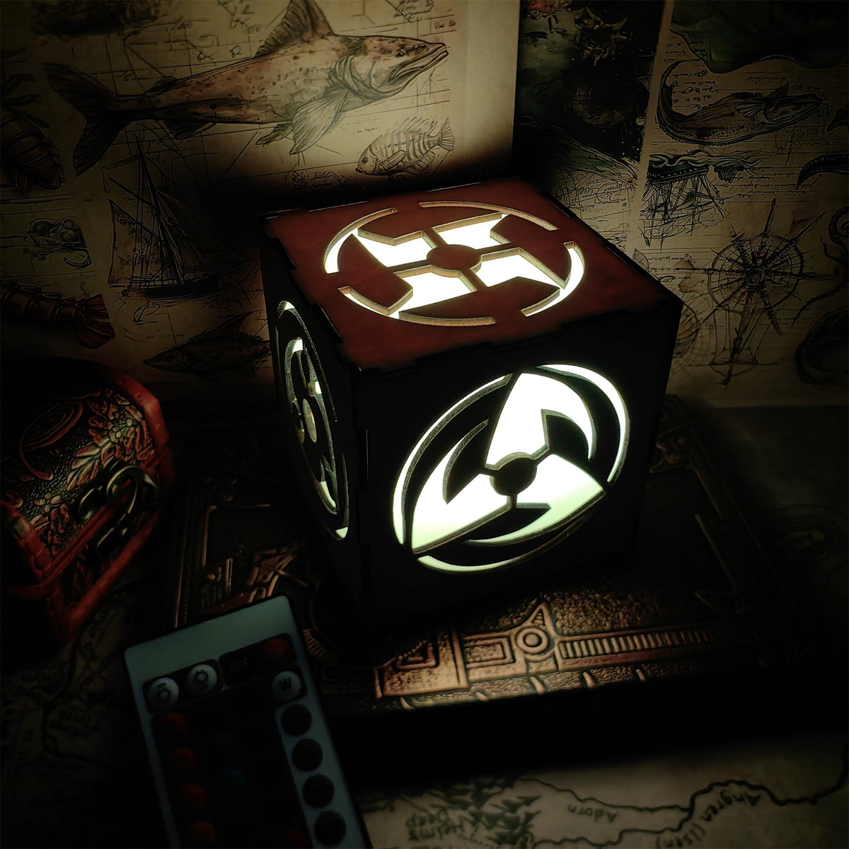 Ninja Eye Inspired Wooden Lantern Desk Decor - Tophatter Daily Deals