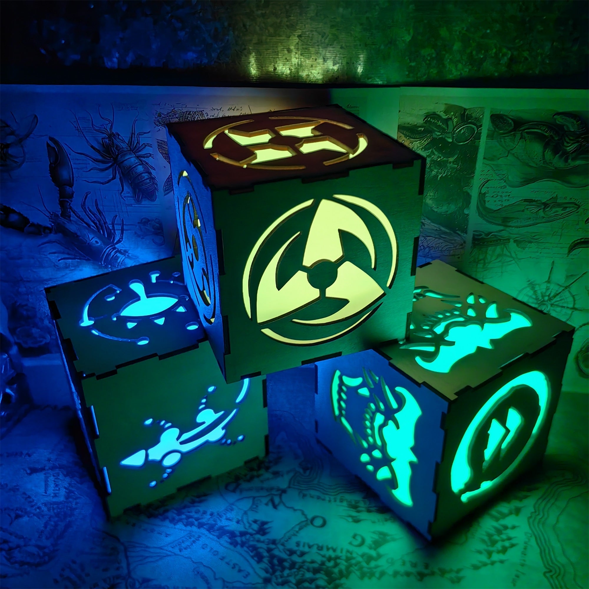 Ninja Eye Inspired Wooden Lantern Desk Decor - Tophatter Daily Deals