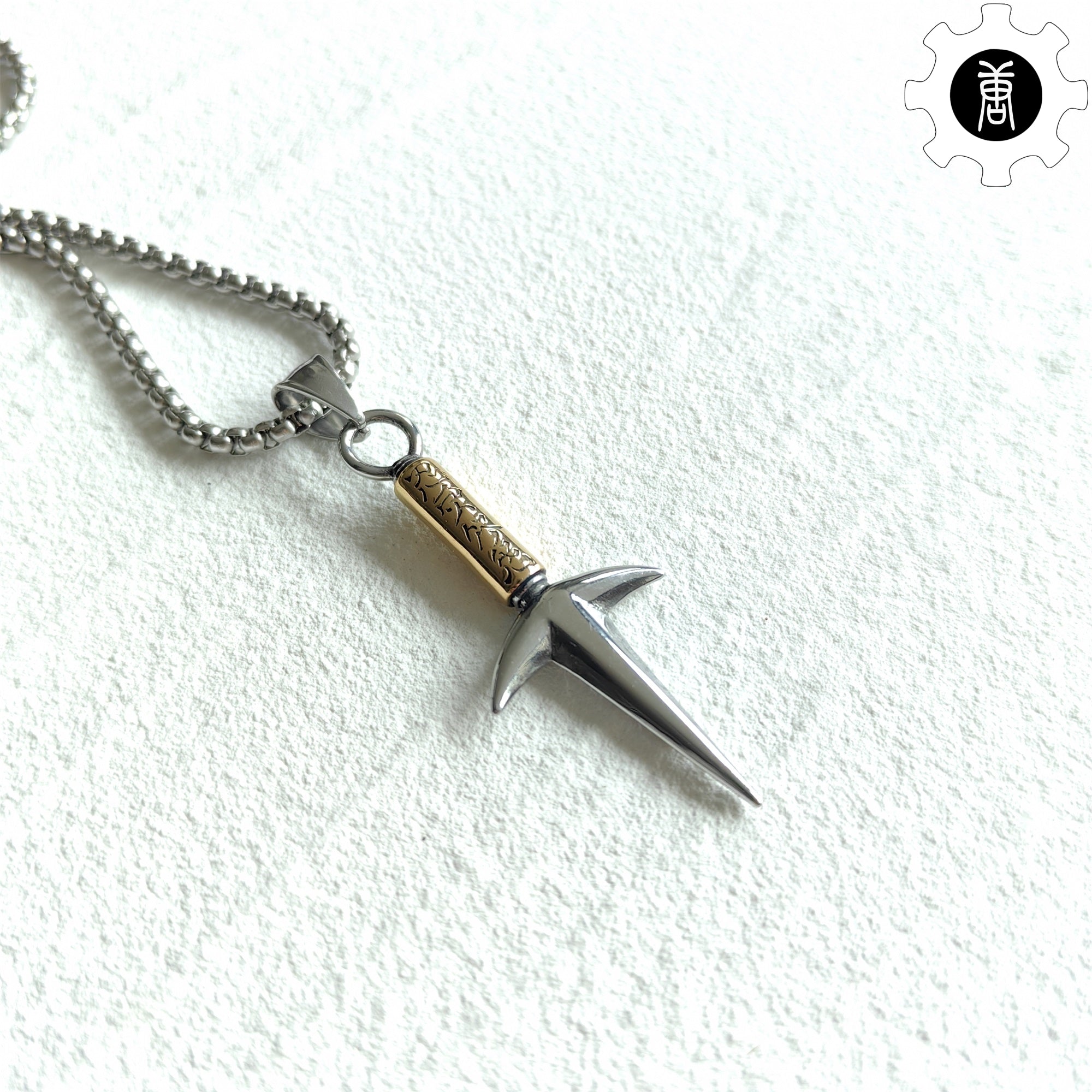 Ninja God Flying Kunai Tiny Metal Necklace - Tophatter Daily Deals