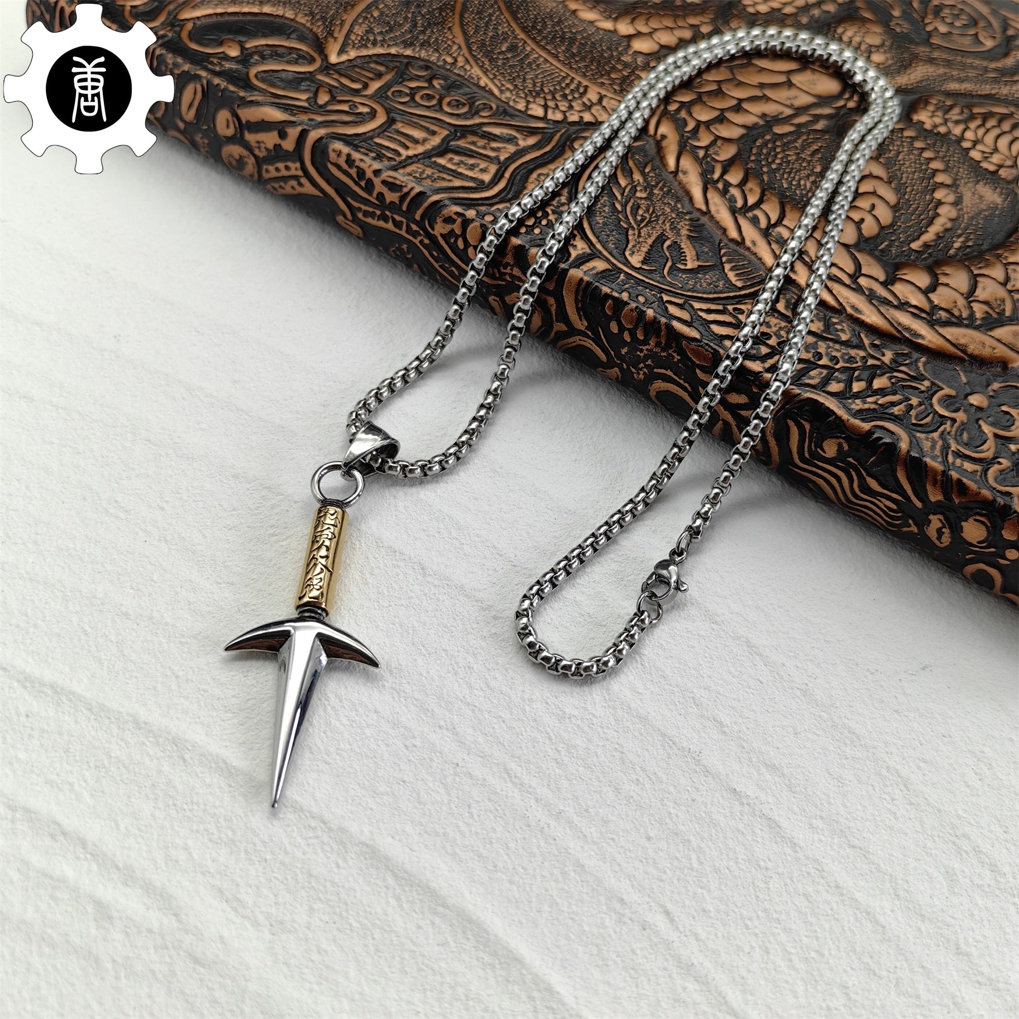 Ninja God Flying Kunai Tiny Metal Necklace - Tophatter Daily Deals