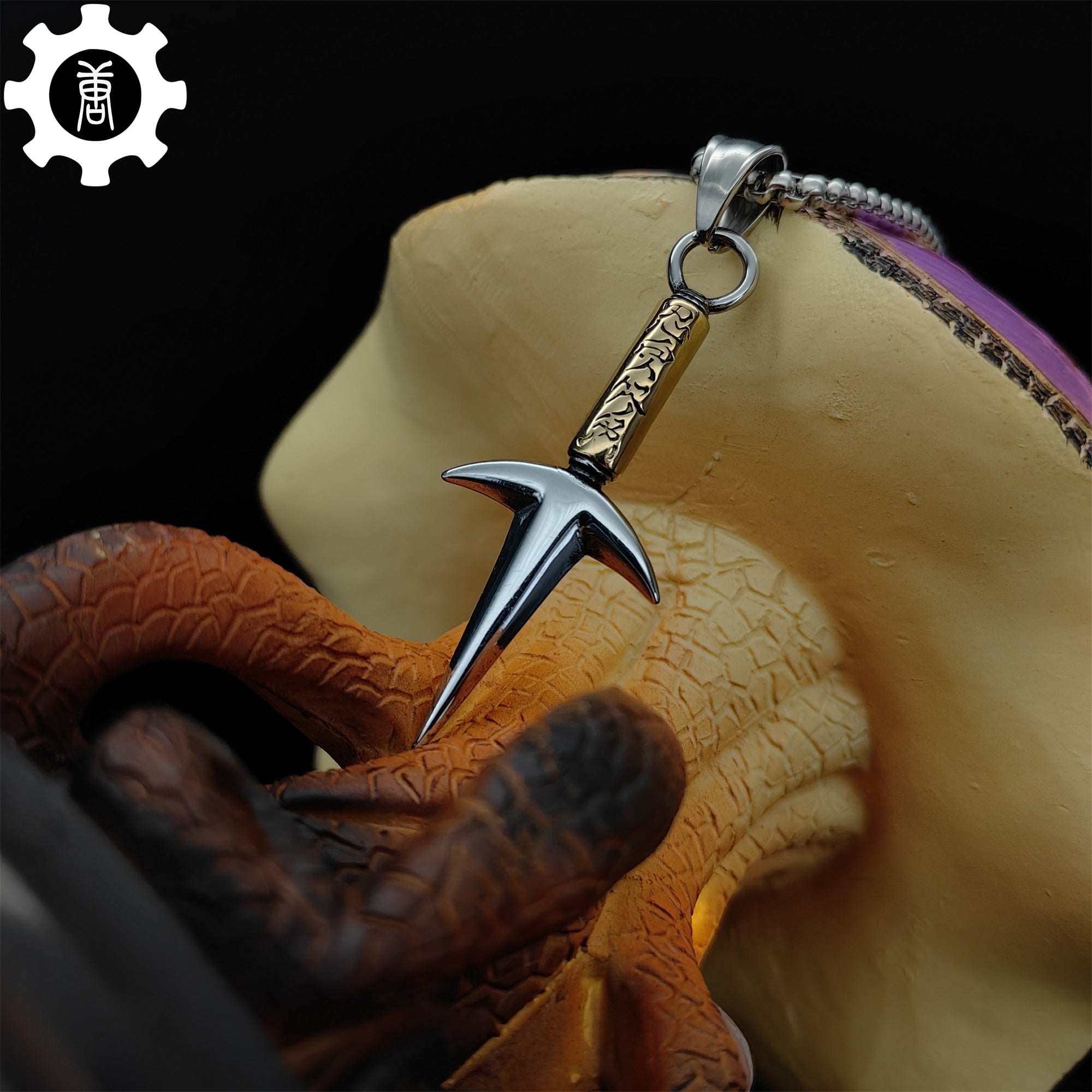 Ninja God Flying Kunai Tiny Metal Necklace - Tophatter Daily Deals