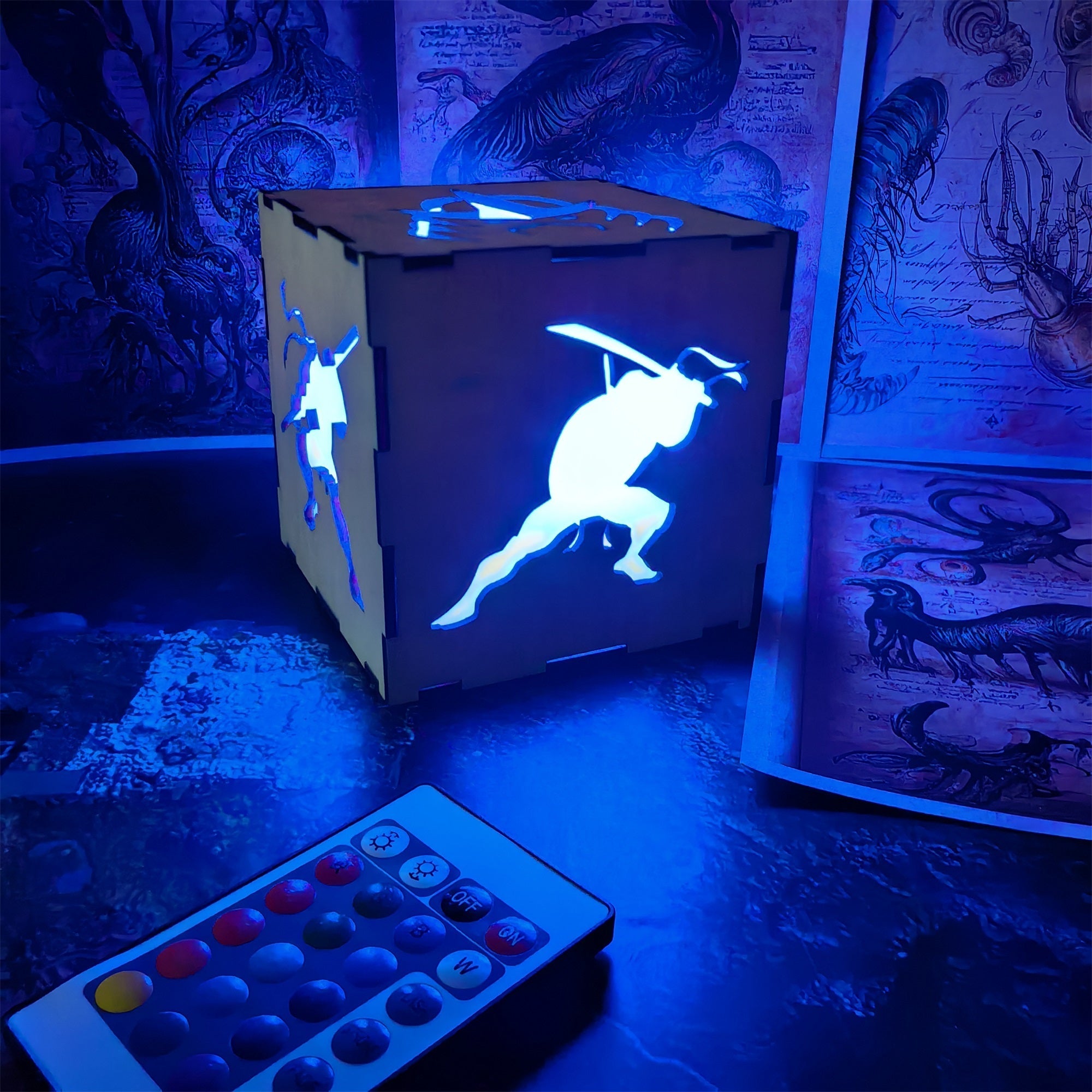 Ninja Turtles Inspired Night Light Wooden Cube Light - Tophatter Daily Deals