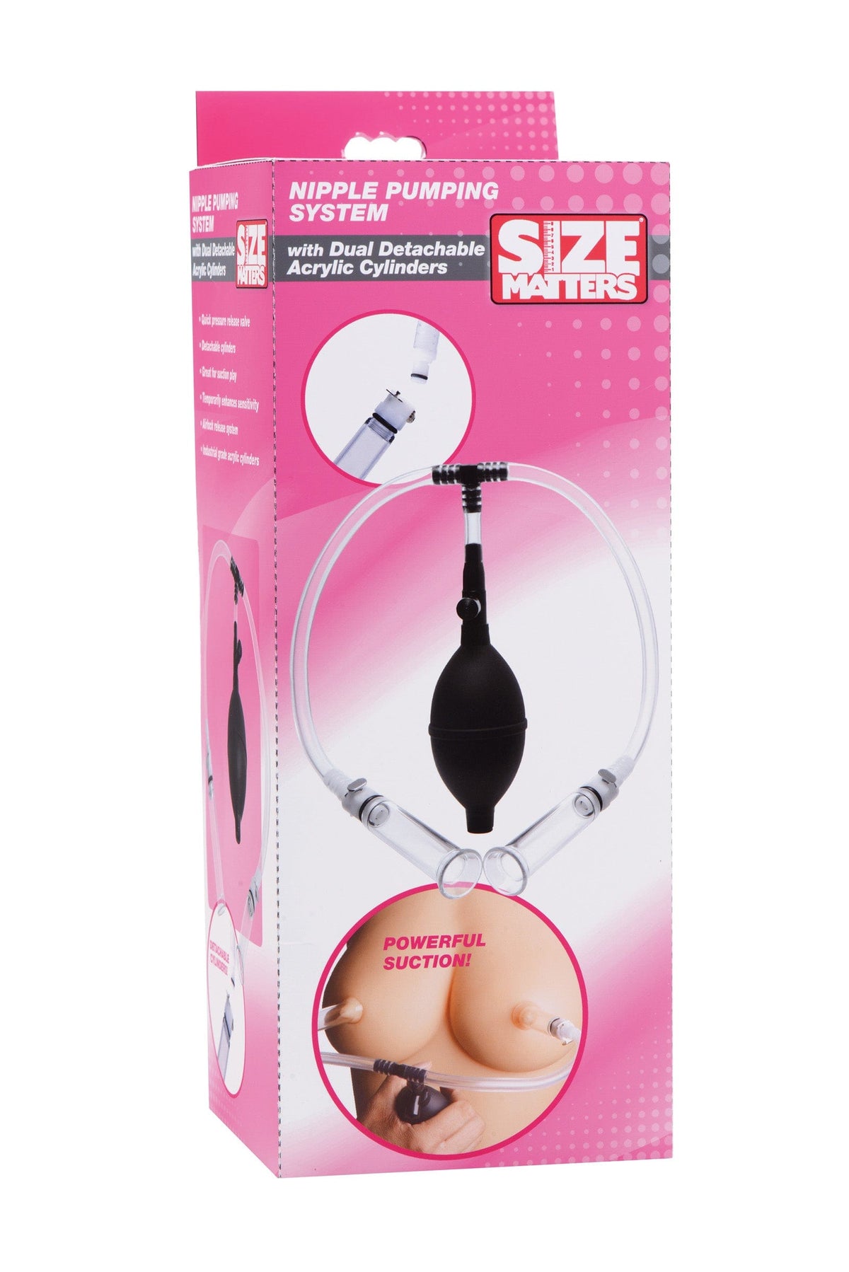 Nipple Pumping System with Dual Cylinders 2.75 Inches > Sex Toys > Nipple Suckers - Tophatter Daily Deals